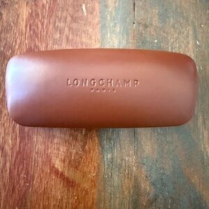 NWOT Longchamp Camel Brown Leather Sunglass/Eyewear Case
